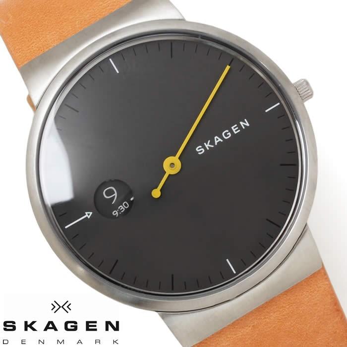 スカーゲン SKAGEN 腕時計 メンズ SKW6194 アンカー 革ベルト １針｜hapian