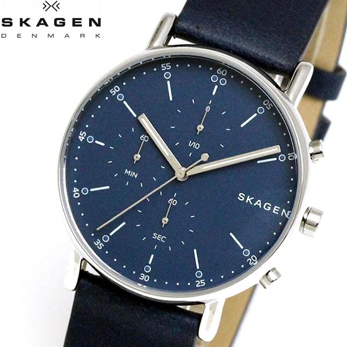 スカーゲン SKAGEN 腕時計 メンズ シグネチャー クロノグラフ SKW6463 ネイビー watch 時計 :skw6463