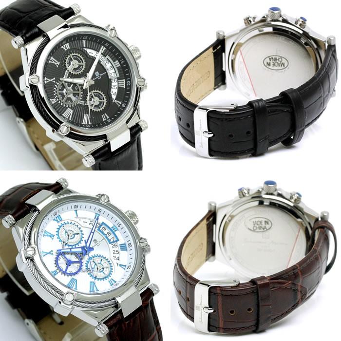 サルバトーレ マーラ SalvatoreMarra 腕時計 ウォッチ メンズ 男性用 クオーツ 革ベルト レザー 10気圧防水 カレンダー SM18102 | サルバトーレ・マーラ | 02