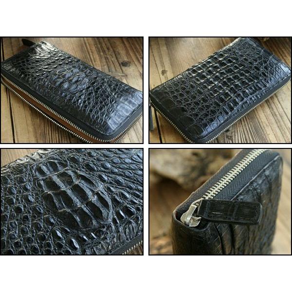 GODANE ゴダン 本革 クロコダイル ラウンドファスナー メンズ 長財布  