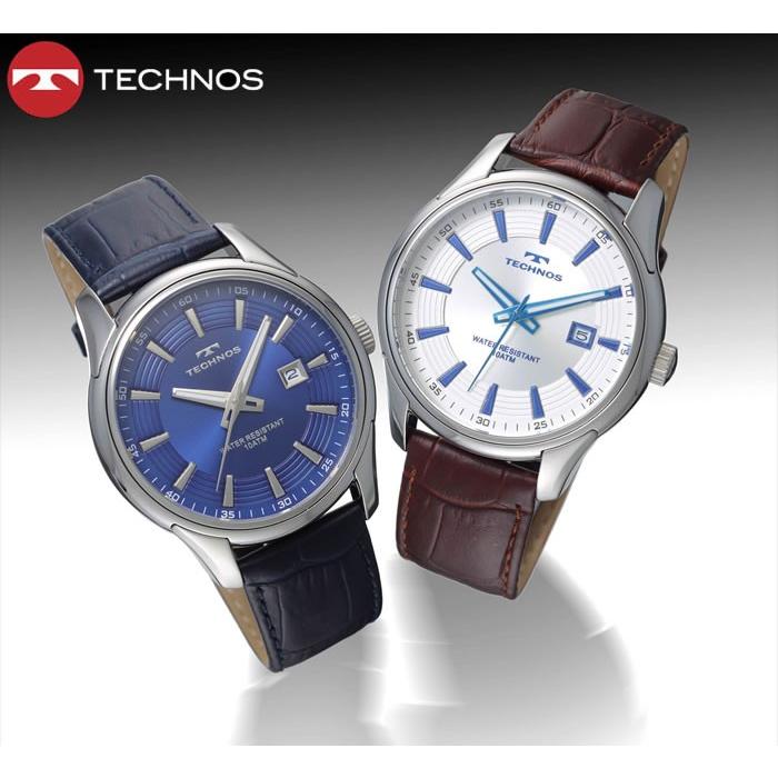 TECHNOS テクノス メンズ 腕時計 10気圧防水 アナログ クォーツ 3針 カレンダー 革バンド T4689SN T4689SS｜hapian