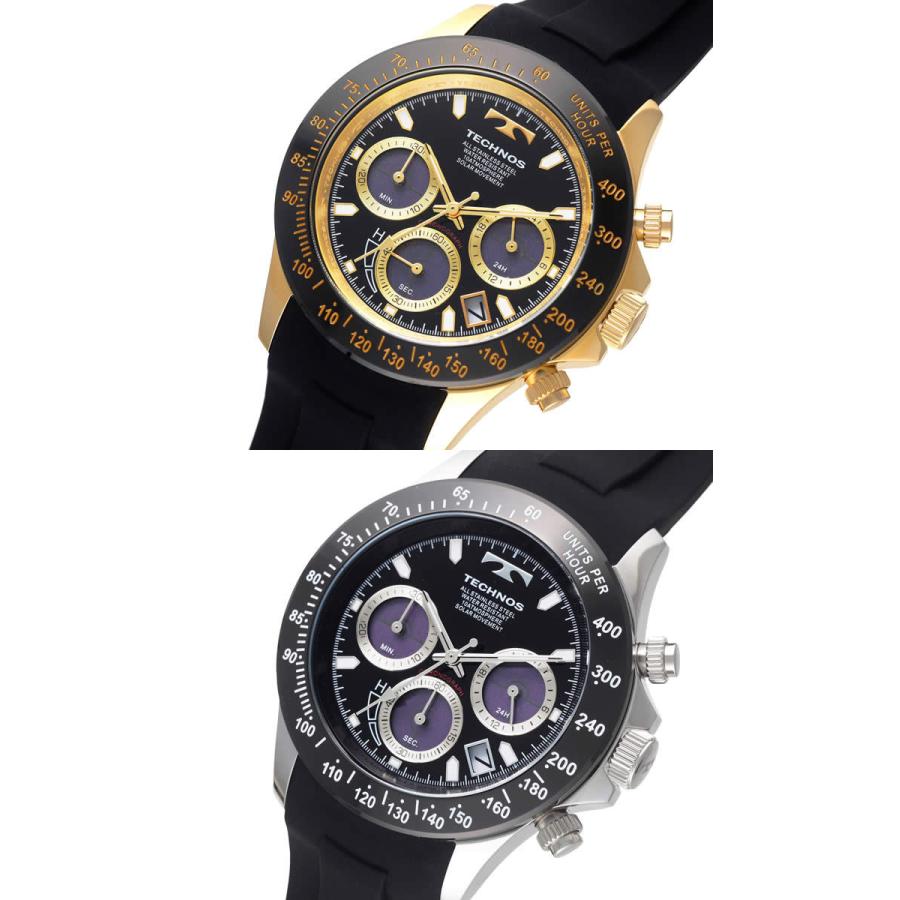 TECHNOS テクノス メンズ 腕時計 ソーラー クロノグラフ シリコン 10気圧防水 ウォッチ スイス T4B00 |  | 01