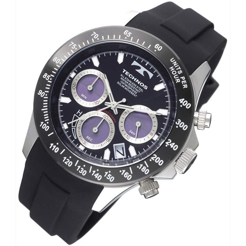 TECHNOS テクノス メンズ 腕時計 ソーラー クロノグラフ シリコン 10気圧防水 ウォッチ スイス T4B00 |  | 03