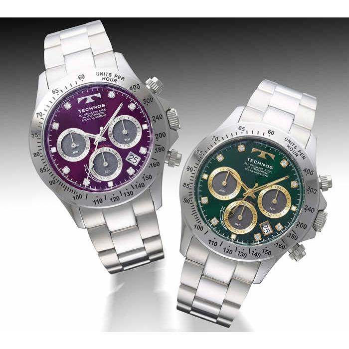 【国内正規品】TECHONOS テクノス メンズ腕時計 ソーラー クロノグラフ 10気圧防水 T4B34SM T4B34SR |  | 02