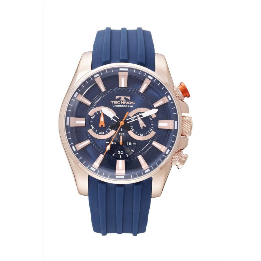 【メーカー正規品】TECHNOS テクノス クロノグラフ クォーツ メンズ 腕時計 男性用 T8532PN ブルー｜hapian