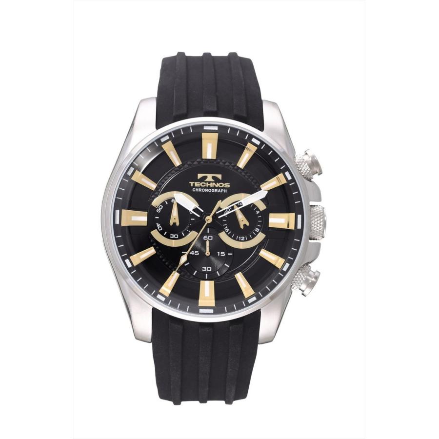 【メーカー正規品】TECHNOS テクノス クロノグラフ クォーツ メンズ 腕時計 男性用 T8532SE ブラック | 
