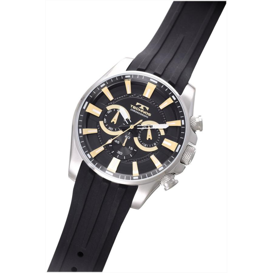 【メーカー正規品】TECHNOS テクノス クロノグラフ クォーツ メンズ 腕時計 男性用 T8532SE ブラック |  | 02