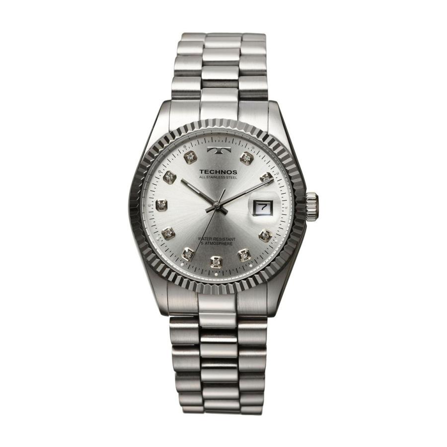 メーカー正規品】TECHNOS テクノス 高級感 腕時計 ラウンド デイト