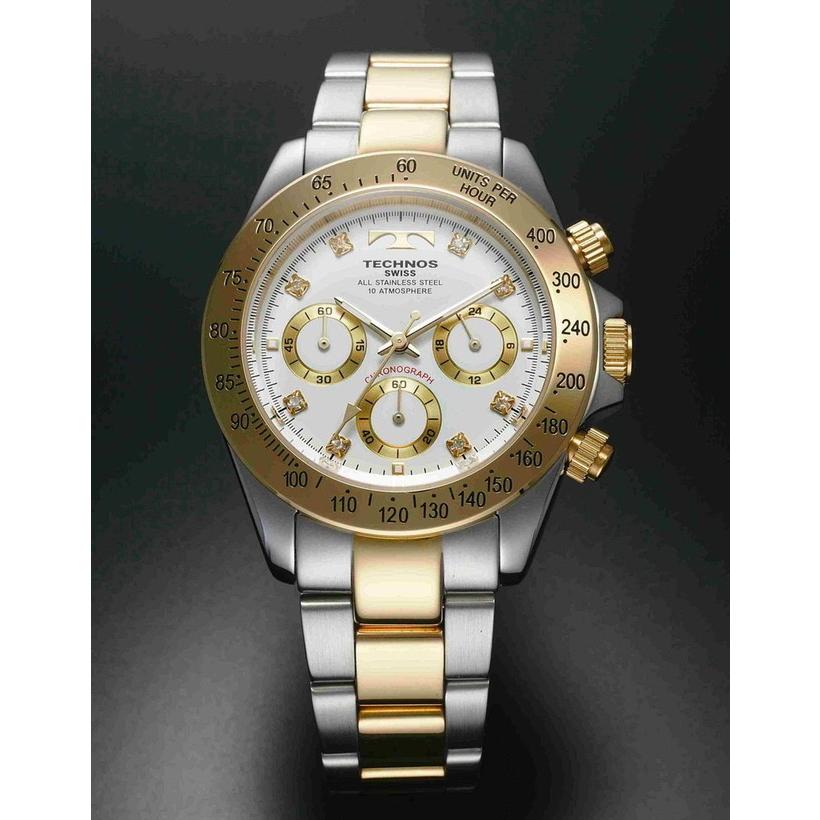 メーカー正規品】TECHNOS テクノス 腕時計 クロノグラフ 10気圧防水