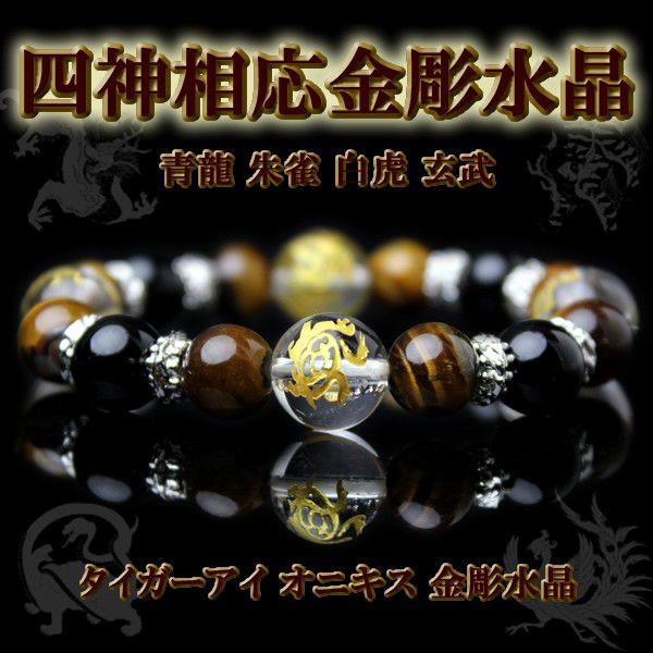 メンズ ブレスレット パワーストーン 天然石 タイガーアイ 四神相応 | 