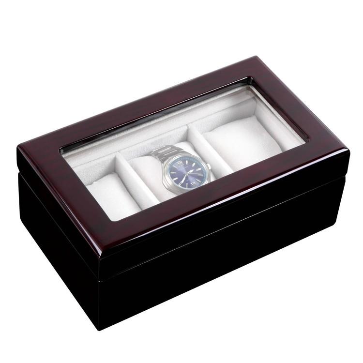 ウォッチボックス 木製腕時計収納ケース 腕時計ケース ウォッチケース 時計ボックス 時計ケース 3本用ケース 40A-5W WATCH-BOX071 |  | 01