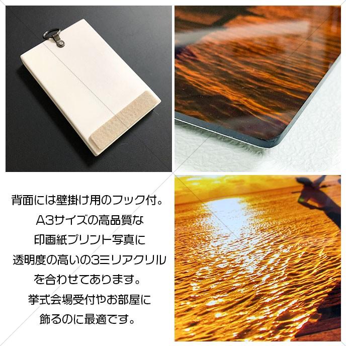壁掛けフォトアクリルパネル A３サイズ ウェディングアイテムの画像