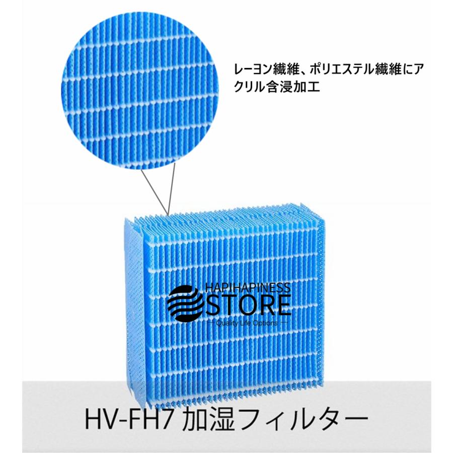 シャープ 加湿フィルター HV-FH7 加湿器 フィルター hvfh7 気化式加湿機用 交換フィルター 互換品/2枚入り|hapihapinessstore|02