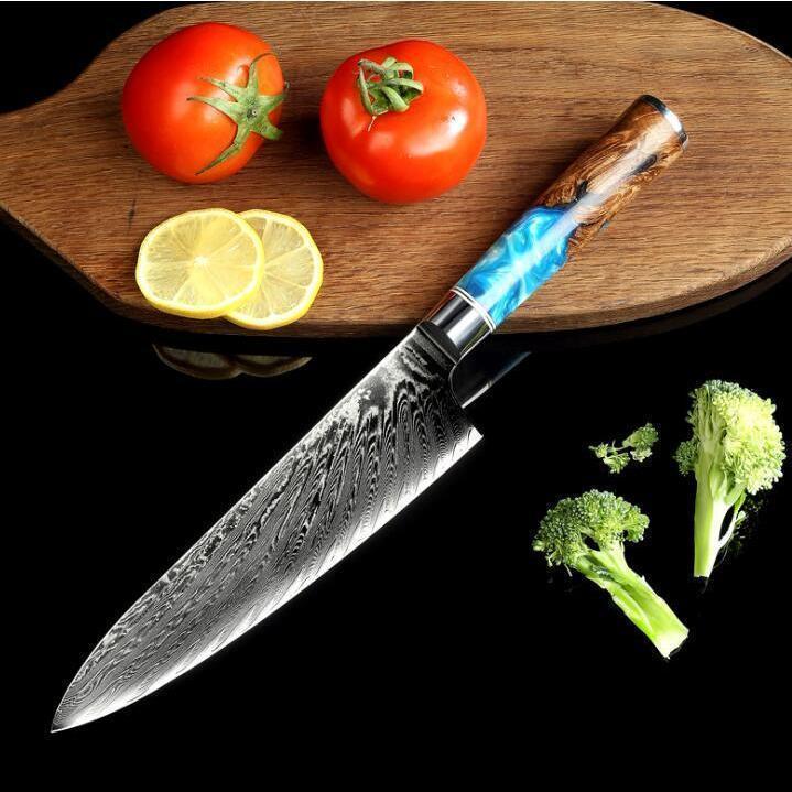 【新作】牛刀　VG10　73層ダマスカス鋼　赤柄 新作】牛刀 VG10 73層ダマスカス鋼 赤柄 良く切れて錆にも強い