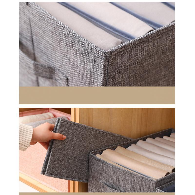 赤字覚悟!蓋付き 仕切り収納ボックス 布 折りたたみ コンパクト