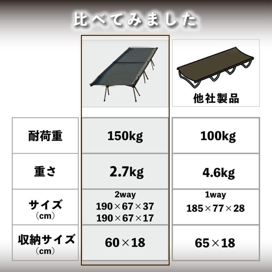 コット フォールディング 在庫処分 キャンプ ベッド 2way 軽量