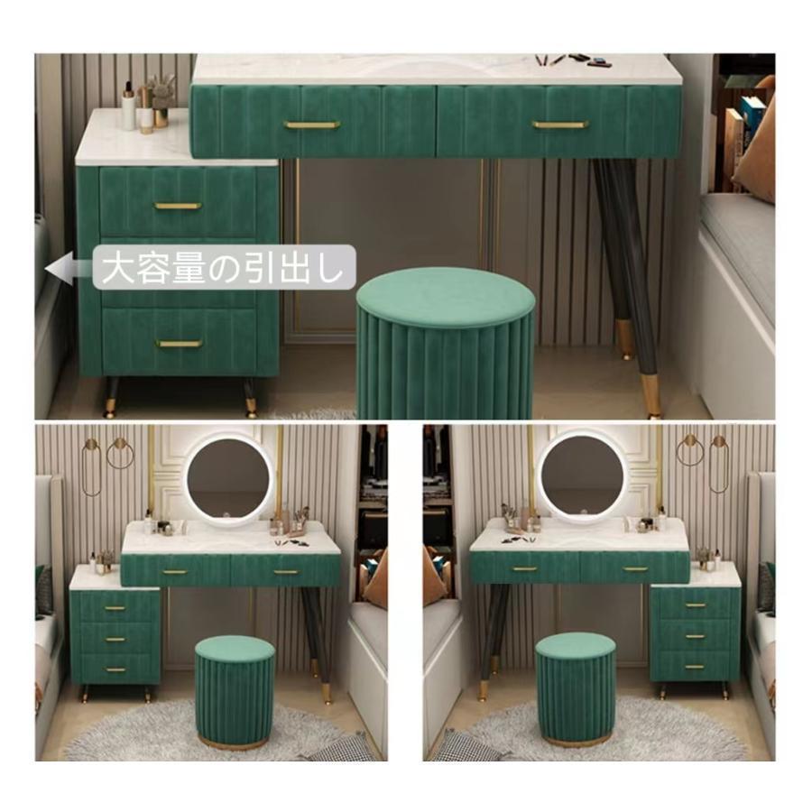 2025限定 ドレッサー 北欧風 鏡台 おしゃれ 北欧 お姫系 LEDミラー