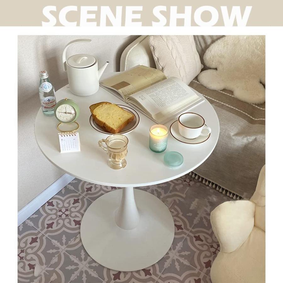 二年保証】 ダイニングテーブル 丸テーブル 白 幅50CM-100CM 組み立て