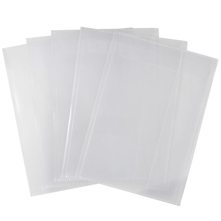 パンフレットカバー A4 5枚入 舞台パンフレットや写真集に マチ付き 右開き・左開き両対応 収納 保護コレサポ CVB15 | ブランド登録なし | 06