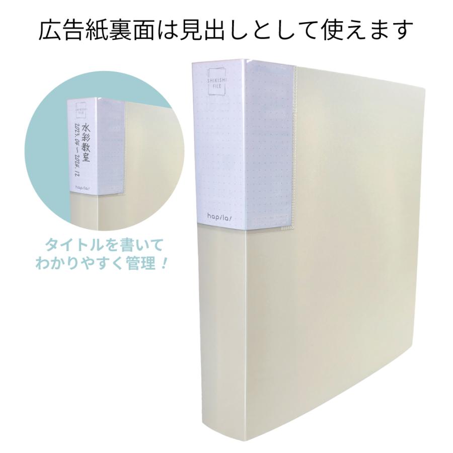 色紙ファイル 20ポケット 大容量 20枚収納 ケース付き 色紙収納 クリアファイル ポケットファイル 大色紙用 オフホワイト ハピラ PF001 | ブランド登録なし | 05