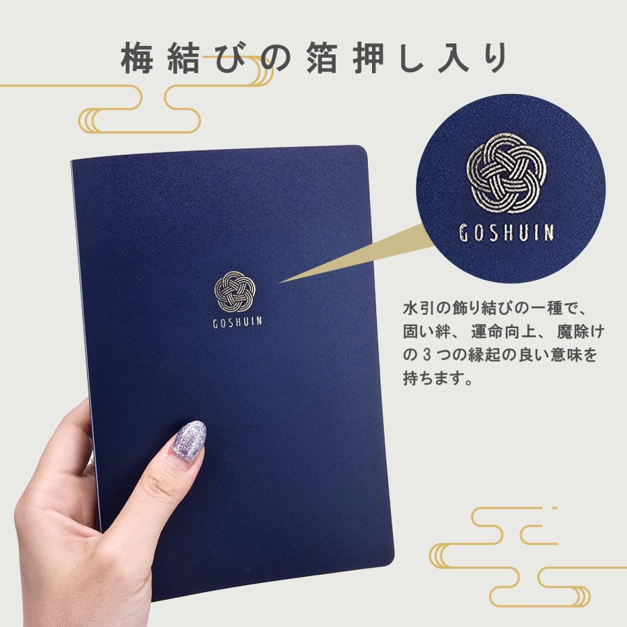 ハピラ 御朱印ファイル 28ポケット 高透明 書き置き御朱印帳 貼り付け不要 両面ポケット 黒台紙 ネイビー PF023 | ブランド登録なし | 04