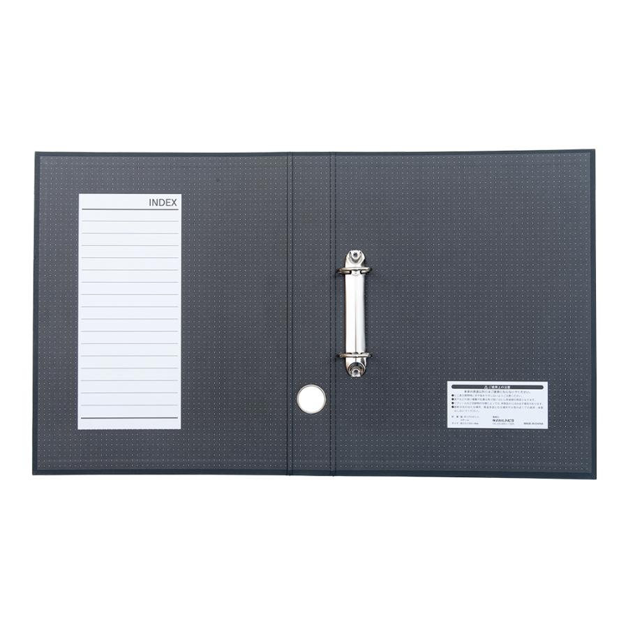 ハピラ Dリングバインダー A4 タテ 32冊 PP貼りDリングファイル  ブルー/ブラック/ホワイト/グレー | ブランド登録なし | 11