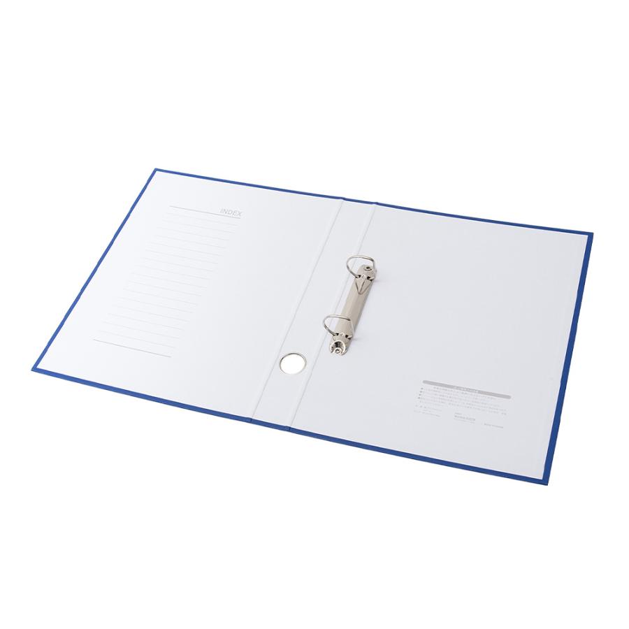 ハピラ Dリングバインダー A4 タテ 32冊 PP貼りDリングファイル  ブルー/ブラック/ホワイト/グレー | ブランド登録なし | 03