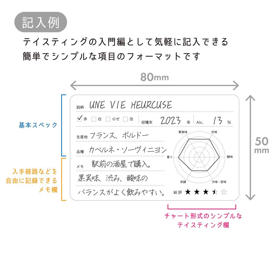 酒reco テイスティング入門シール 30枚(6枚×5シート) 気軽にワインの好みを記録できるラベルシール 酒レコ SAKE06 | ブランド登録なし | 02