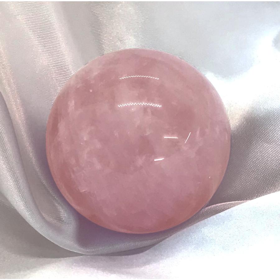 ローズクォーツ 丸玉 スフィア 台座付き Rose quartz ball 約44mm 送料無料 |  | 01