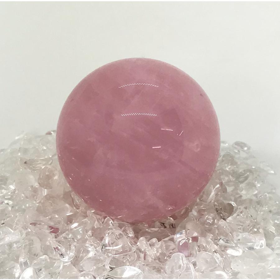ローズクォーツ 丸玉 スフィア 台座付き Rose quartz ball 約44mm 送料無料 |  | 02