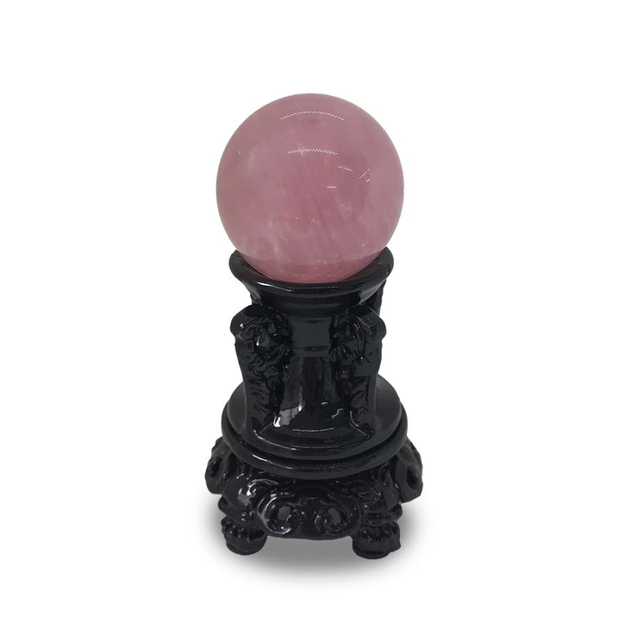 ローズクォーツ 丸玉 スフィア 台座付き Rose quartz ball 約44mm 送料無料 |  | 03