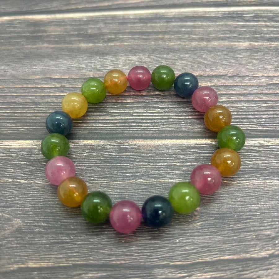 トルマリン10mm パワーストーン ブレスレット16cm　天然石 おしゃれ ブラジル産  Tourmaline |  | 03