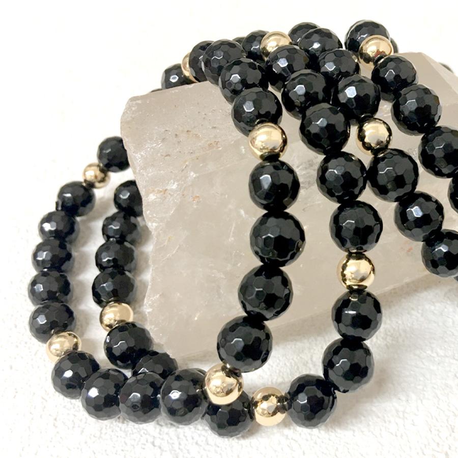 パワーストーン ブレスレット ブラックスピネル 天然石 魔除け
