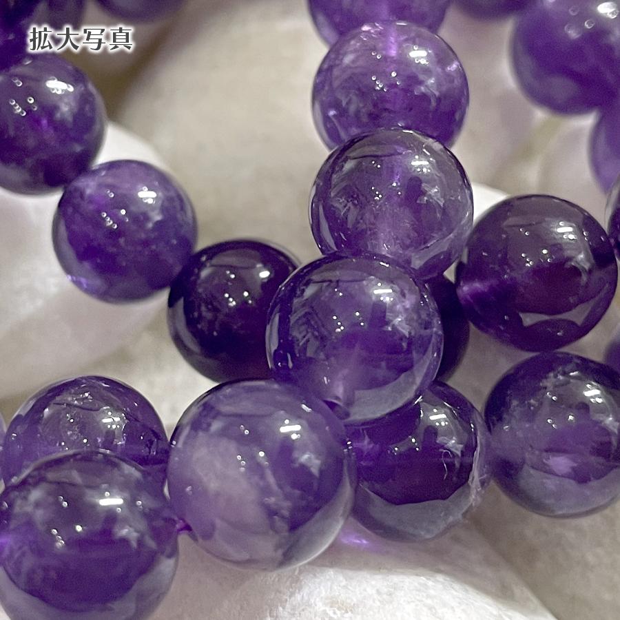 ダークアメジスト 天然石 パワーストーン ブレスレット 16cm 恋愛運 かわいい おしゃれ |  | 01