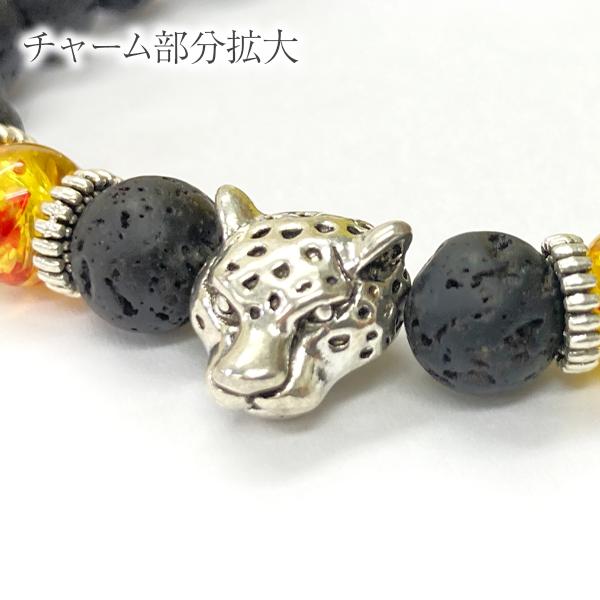 ブレスレット 溶岩石 パワーストーン ラバ ラバストーン  チャーム付き 火山 天然石 モチーフ かっこいい おしゃれ 送料無料 |  | 16