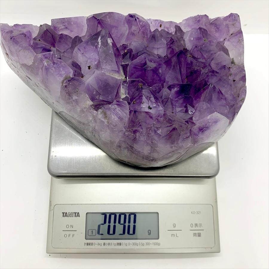 ブラジル産 アメジスト クラスター ドーム 天然石 原石 1点物 台座付き（2.09Kg）D |  | 10