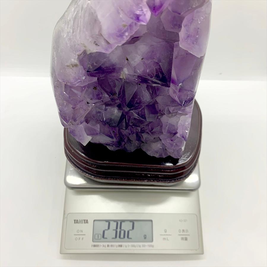 ブラジル産 アメジスト クラスター ドーム 天然石 原石 1点物 台座付き（2.09Kg）D |  | 09