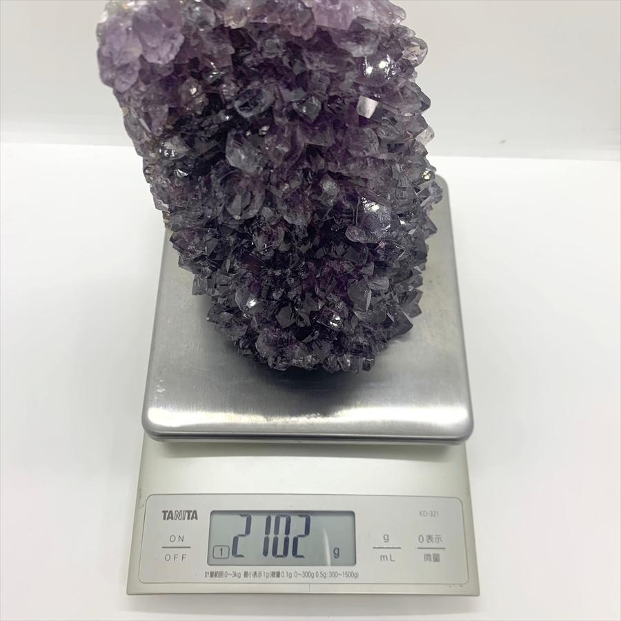 ブラジル産 アメジスト クラスター ドーム 天然石 原石 1点物 台座付き（1.71Kg）F |  | 10