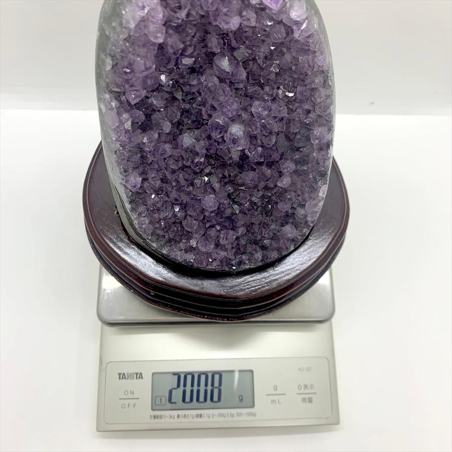 ブラジル産 アメジスト クラスター ドーム 天然石 原石 1点物 台座付き（1.71Kg）F |  | 09