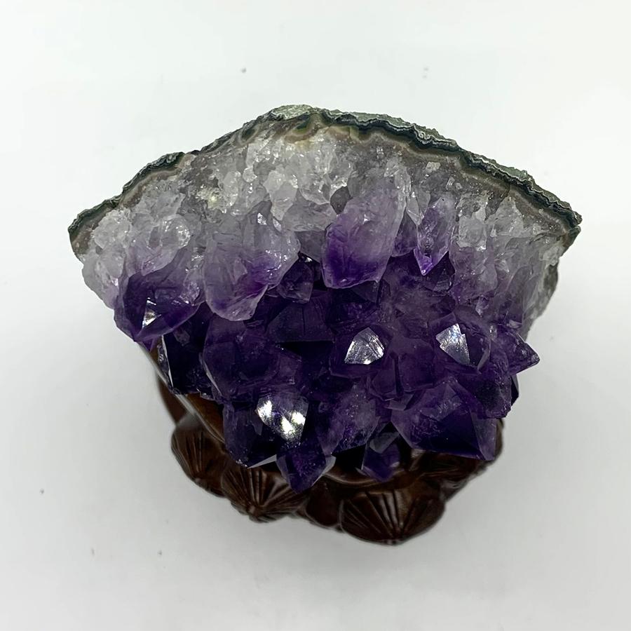 ブラジル産 アメジスト クラスター ドーム 天然石 原石 1点物 台座付き（1.15Kg）J |  | 20
