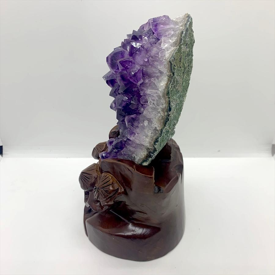 ブラジル産 アメジスト クラスター ドーム 天然石 原石 1点物 台座付き（1.15Kg）J |  | 05