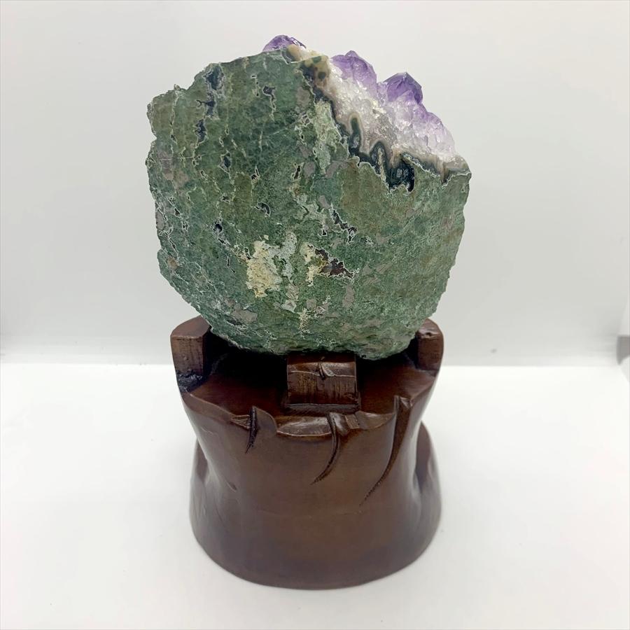 ブラジル産 アメジスト クラスター ドーム 天然石 原石 1点物 台座付き（1.15Kg）J |  | 06