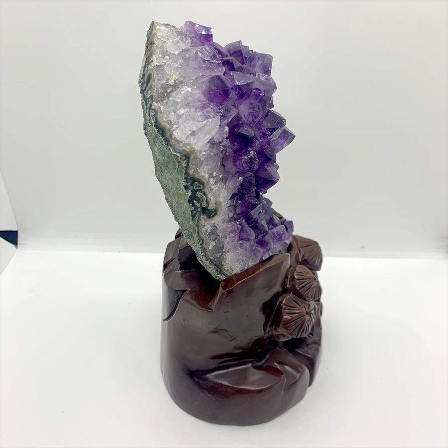 ブラジル産 アメジスト クラスター ドーム 天然石 原石 1点物 台座付き（1.15Kg）J |  | 07