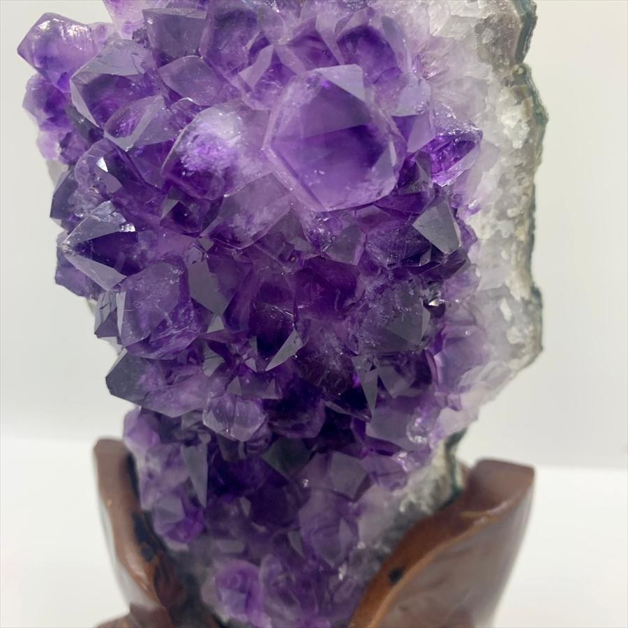 ブラジル産 アメジスト クラスター ドーム 天然石 原石 1点物 台座付き（1.15Kg）J |  | 08