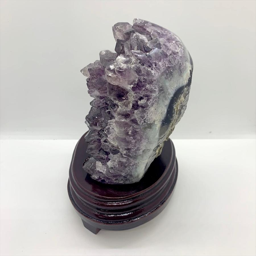ブラジル産 アメジスト クラスター ドーム 天然石 原石 1点物 台座付き（1.64Kg）K |  | 05