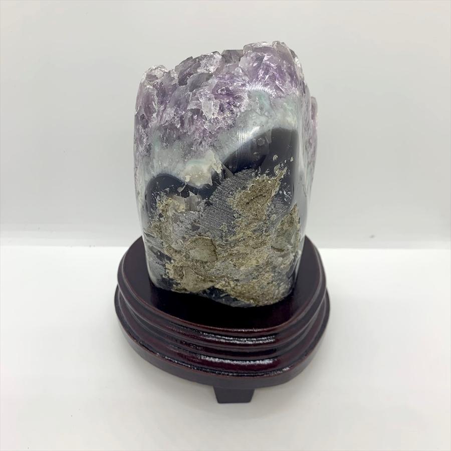 ブラジル産 アメジスト クラスター ドーム 天然石 原石 1点物 台座付き（1.64Kg）K |  | 06