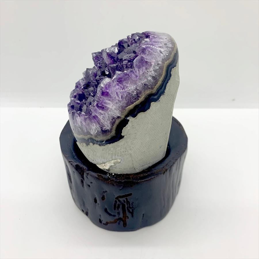 ウルグアイ産 アメジスト クラスター ドーム 天然石 原石 1点物 台座