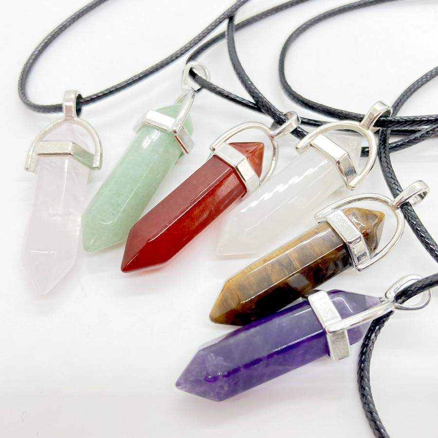 ダブルポイント 両剣水晶 ペンダント パワーストーン ネックレス