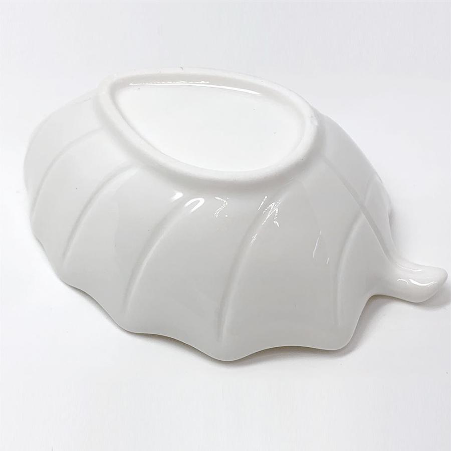 香皿C リーフ型 浄化 皿 ホワイト スマッジングトレー セラミック