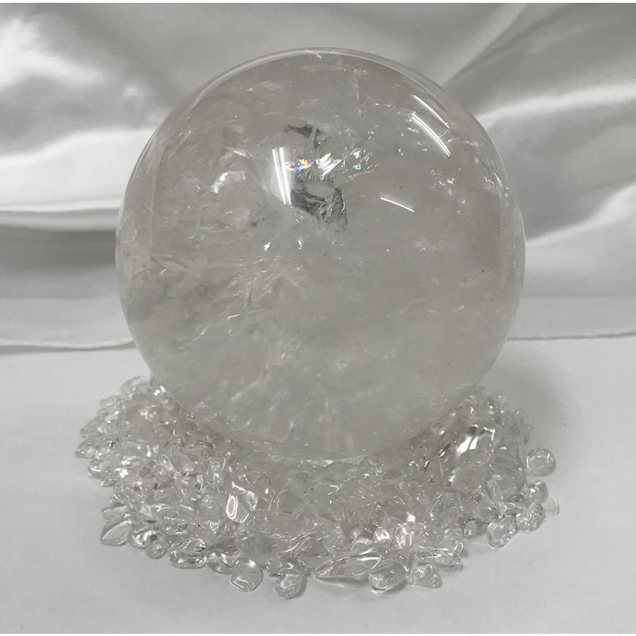 レインボークリスタル 丸玉 スフィア 台座付き Rainbow Crystal Quartz ball 821g 送料無料 |  | 02